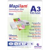 MAPİLAM 150 MİCRON MAT LAMİNASYON FİLMİ (A3) 100 LÜ