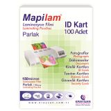 MAPİLAM 150 MİCRON PARLAK LAMİNASYON FİLMİ (ID KART) (65X95) 100 LÜ