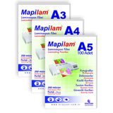 Mapilam 250 Micron B.Kimlik Laminasyon Filmi, Şeffaf, 85 X 115 mm