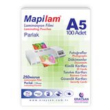 MAPİLAM 250 MİCRON PARLAK LAMİNASYON FİLMİ (A5) 100 LÜ