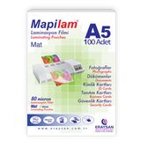 MAPİLAM 80 MİCRON MAT LAMİNASYON FİLMİ (A5) 100 LÜ