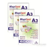 Mapilam A3 Parlak Laminasyon Filmi 250 Mic 100 Adet Güvenilir Koruma Sağlayan