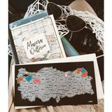 Mapofx Kazınabilir Türkiye Haritası(Küçük Boy) - Scracth Map (Magnet) - 20 X 10 Cm