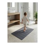 MappleHome Antrasit Aqua Luxe Vantuzlu Duş Kaydırmazı Katlanabilir Kaydırmaz Banyo Paspası 45x70
