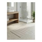 MappleHome Krem Aqua Luxe Vantuzlu Duş Kaydırmazı Katlanabilir Kaydırmaz Banyo Paspası 45x70