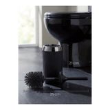 MappleHome Silikon Tuvalet Fırçası Krom Kaplama Akıllı Kapak Soft Toilet Brush Siyah