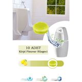 Maproworld 10 Adet Limon Kokulu Kirpi Pisuvar Süzgeci - Koku Giderici Kireç Çözücü Sıçrama Önleyici Tasarım