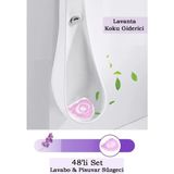 Maproworld 48'li Set Lavanta Kokulu Pisuvar Süzgeci – Lavabo Yer Gideri Koku Giderici Hijyenik Tuvalet Matı
