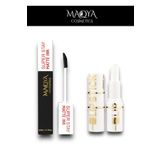 MAQYA Cosmetics Profesyonel Super Siyah Matte Likit Ruj ve Beyaz Lipstick Ruj
