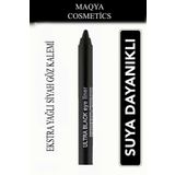 MAQYA Cosmetics Suya Dayanıklı Siyah Yağlı / Jel Göz Kalemi Eyeliner