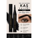 MAQYA KOZMETİK (1 ADET)Siyah Fine Sketch Microblading Kalıcı Kaş Kalemi -Kaş Doldurma-Suya Dayanıklı Siyah/Doğal Görünüm Veren Kalıcı Kaş Dolgunlaştırıcı Micro Fork Uçlu Kaş Kalemi