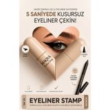 MAQYA KOZMETİK Çift Taraflı Damga Uçlu Eyeliner Kalemi + Kalem Eyeliner Hediyeli | Suya Dayanıklı, Uzun Süre Kalıcı Damga Kalem Sağ Ve Sol Göz Uyumlu