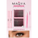 MAQYA KOZMETİK Takma Kirpik Seti 280 Parça 30D 40D Kavis Kirpik Kümesi Yapıştırıcı / Kirpik Sabitleyici / Takma Kirpik Cımbızı / Kirpik Fırçası Dahil Evde Kirpik Uzatma Doğal Hacimli Kirpik 10-16 mm