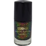 Mara Magic Flakies Oje 15 ml Kırmızı, Altın ve Yeşil Renk Yansımalarıyla Flakies Serisi