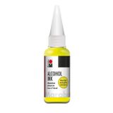 Marabu 12160059321 - Alkol mürekkebi, neon sarı, 20 ml, alkol mürekkebi, sıvı sanatı, reçine türü ve epoksi reçine, emici olmayan zeminler için, kaplamalı özel kağıt, metal, seramik ve cam