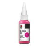 Marabu 12160059334 - Alkollü mürekkep neon pembe, 20 ml, alkol mürekkebi, sıvı sanatı, reçine türü ve epoksi reçine, emici olmayan zeminler için, kaplamalı özel kağıt, metal, seramik ve cam