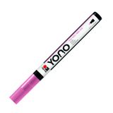 Marabu 12400101033 - YONO Marker, Pembe 033, Çok yönlü akrilik kalem, ince Japon yuvarlak uçlu 0,5 - 1,5 mm, su bazlı, solmaz ve su geçirmez, neredeyse tüm zeminler için