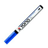 Marabu 12400101053 - YONO Marker, Koyu Mavi 053, Çok Yönlü Akrilik Kalem, İnce Japon Yuvarlak Uçlu, 0,5 - 1,5 mm, Su Bazlı, Işığa Dayanıklı ve Su Geçirmez, Neredeyse Tüm Zeminler İçin