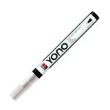 Marabu 12400101070 - YONO Marker, Beyaz 070, Çok Yönlü Akrilik Kalem, İnce Japon Yuvarlak Uçlu, 0,5 - 1,5 mm, Su Bazlı, Işığa Dayanıklı ve Su Geçirmez, Neredeyse Tüm Zeminler İçin