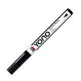 Marabu 12400101073 - YONO Marker, Siyah 073, çok yönlü akrilik kalem, ince Japon yuvarlak uçlu, 0,5-1,5 mm, su bazlı, solmaz ve suya dayanıklı, neredeyse tüm zeminler için