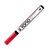 Marabu 12400101125 - YONO Marker, Kiraz 125, Çok Yönlü Akrilik Kalem, İnce Japon Yuvarlak Uçlu, 0,5 - 1,5 mm, Su Bazlı, Işığa Dayanıklı ve Su Geçirmez, Neredeyse Tüm Zeminler İçin