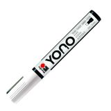 Marabu 12400102070 - YONO Marker, Beyaz 070, Çok Yönlü Akrilik Kalem, Japon Kesik Uçlu, 0,5-5 mm, Su Bazlı, Işık Geçirmez ve Suya Dayanıklı, Neredeyse Tüm Zeminler için