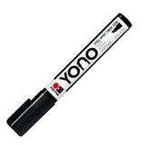 Marabu 12400102073 - YONO Marker, Siyah 073, Çok yönlü akrilik kalem, Japon kama uçlu 0,5 - 5 mm, su bazlı, solmaz ve suya dayanıklı, neredeyse tüm zeminler için