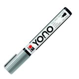 Marabu 12400102078 - YONO Marker, Gri 078, Çok yönlü akrilik kalem, Japon kama uçlu 0,5 - 5 mm, su bazlı, solmaz ve suya dayanıklı, neredeyse tüm zeminler için