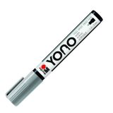 Marabu 12400103078 - YONO Marker, Gri 078, çok yönlü akrilik kalem, Japon yuvarlak uçlu, 1,5-3 mm, su bazlı, solmaz ve suya dayanıklı, neredeyse tüm zeminler için
