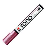 Marabu 12400103734 - YONO markör, pembe altın 734, çok yönlü akrilik kalem, Japon yuvarlak uçlu, 1,5-3 mm, su bazlı, solmaz ve su geçirmez, neredeyse tüm zeminler için