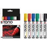 Marabu Yono Akrilik Marker 1.5-3 Mm 6 Renk Set Basic