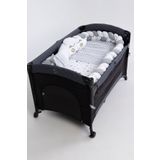 MARAL Örgülü Park Beşik Uyku Seti Gri 70x110, 70x120, 70x130, 60x120