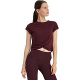 Marana Cropped Top Kadın Bordo Günlük Stil T-Shirt 25KK1032-BRD - XS