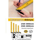 Marangoz Gönye 300MM–ALÜMINYUM Gövd, Açı Ölçer | Ahşap ve Metal Işleri Için Profesyonel Gönye
