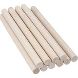 Marangozi 15MM (1,5cm) 5 Adet 60CM Yuvarlak Ahşap Çubuk, Makrome Çıta Sopa