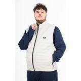Maraton Büyük Beden Erkek Dik Yaka Taş Rengi Yelek - 4XL