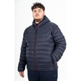 Maraton Büyük Beden Erkek Kapüşonlu Darkblue Mont - 4XL - Koyu Mavi