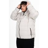 Maraton Büyük Beden Erkek Kapüşonlu Taş Rengi Mont - 4XL