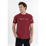 Maraton Comfort Erkek Bisiklet Yaka Bordo- T-Shirt