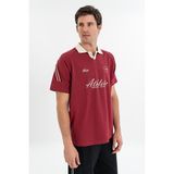 Maraton Erkek Polo Yaka Bordo T-shirt
