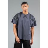 Maraton Oversize Erkek Bisiklet Yaka Antrasit- T-shirt - XL