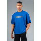 Maraton Oversize Erkek Bisiklet Yaka Saks T-shirt - 2XL