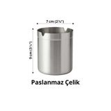 MARATON Paslanmaz Küllük Kokusuz Araç Ve Ev Tipi Paslanmaz Kül Tablası