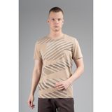 Maraton Regular Erkek Bisiklet Yaka Açık Vizon T-Shirt - 2XL