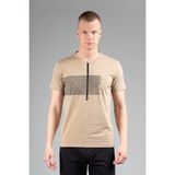 Maraton Regular Erkek Bisiklet Yaka Açık Vizon T-Shirt