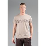 Maraton Regular Erkek Bisiklet Yaka Bejmelanj- T-Shirt - Bej Melanj