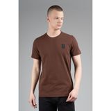 Maraton Regular Erkek Bisiklet Yaka Kahverengi T-Shirt - XL