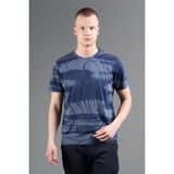 Maraton Regular Erkek Bisiklet Yaka Lacivertmelanj T-Shirt - 2XL - Lacivert Melanj