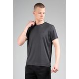 Maraton Regular Erkek Bisiklet Yaka Siyahmelanj T-shirt - XL