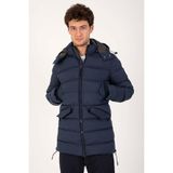 Maraton Regular Erkek Kapüşonlu Lacivert Mont - 2XL